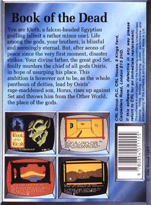 Book of the Dead — box-2D-back (EU)