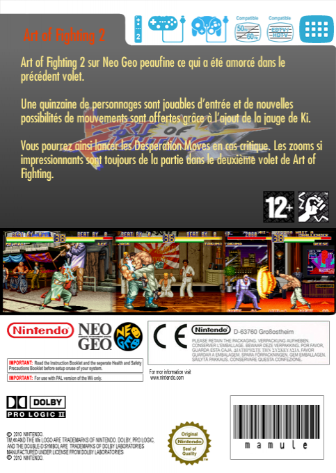 Art Of Fighting 2 — box-2D-back (FR)