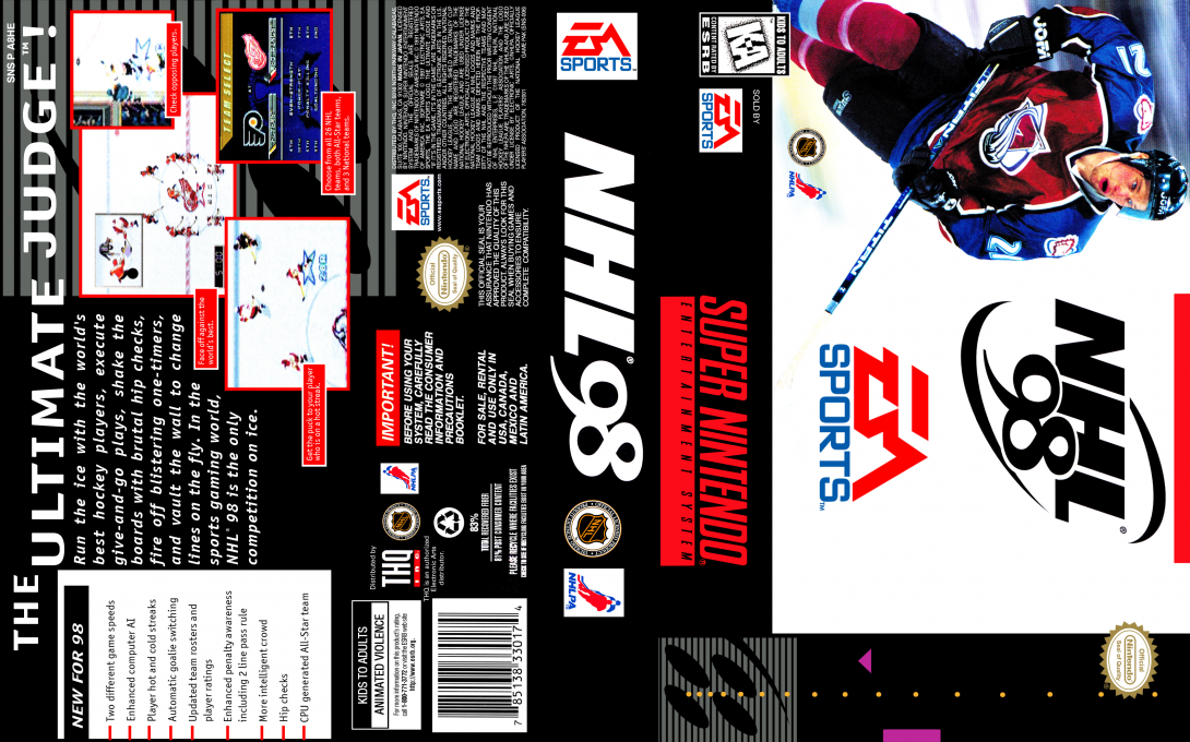 NHL 98 — box-texture (US)