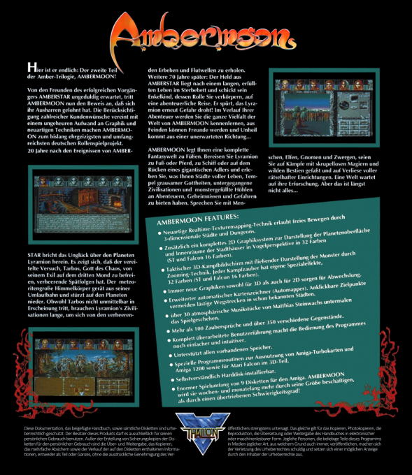 Ambermoon — box-2D-back (DE)