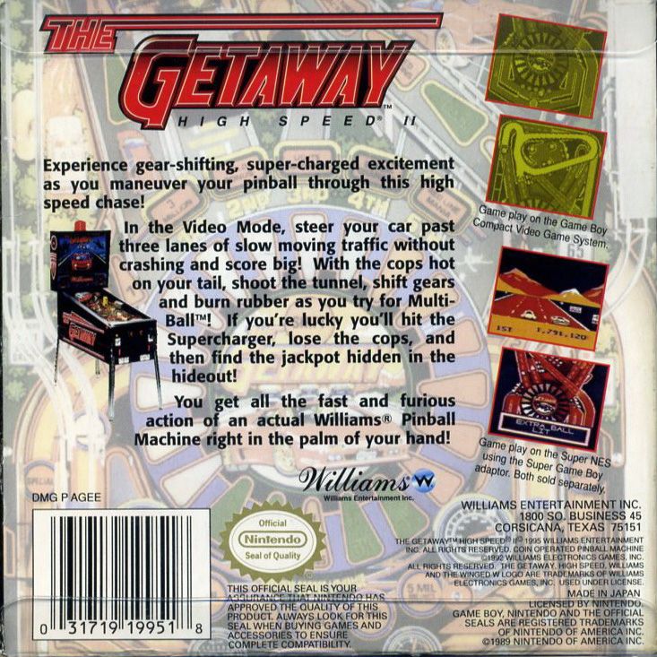 Getaway, The — box-2D-back (US)