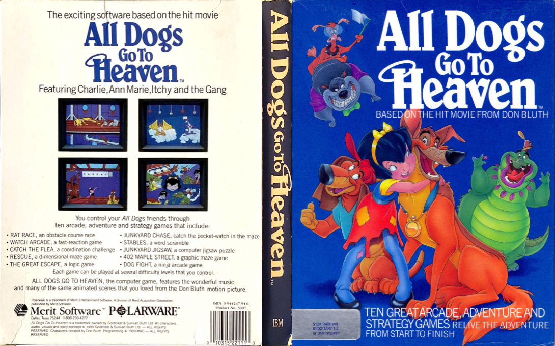 All Dogs Go To Heaven — box-texture (US)