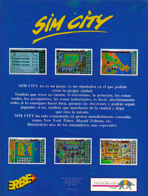 Sim City — box-2D-back (SP)
