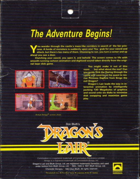 Dragon's Lair — box-2D-back (US)
