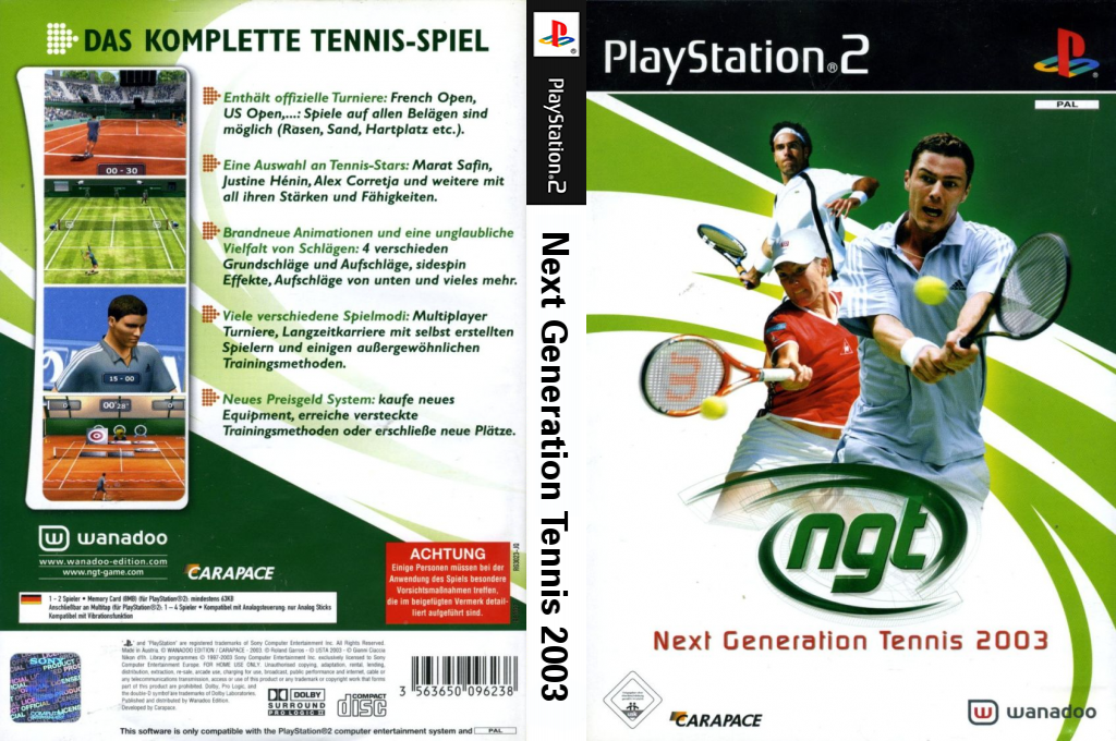 Next Generation Tennis 2003 — box-texture (DE)