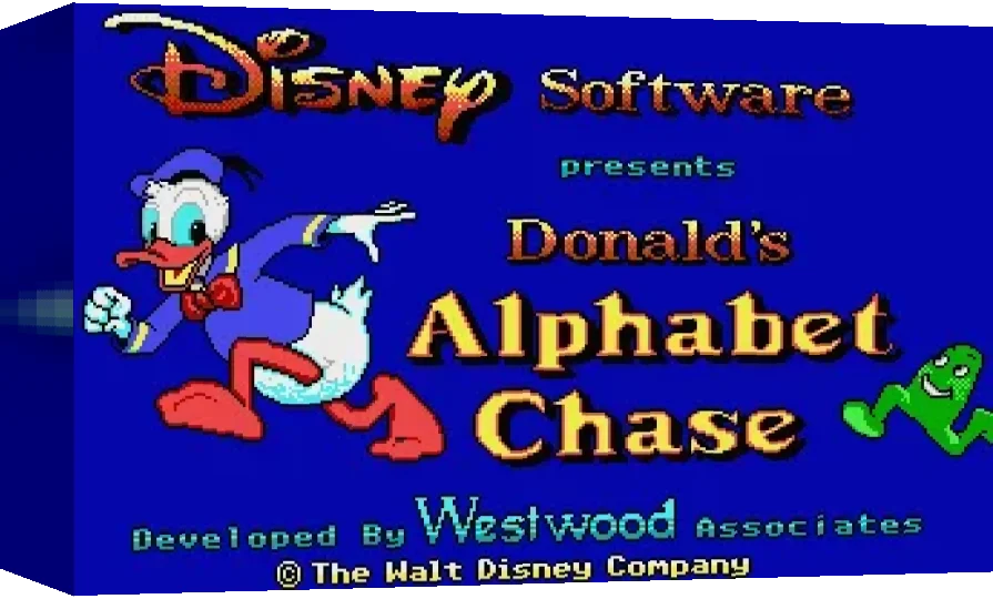 Donald's Alphabet Chase — box-3D (WOR)