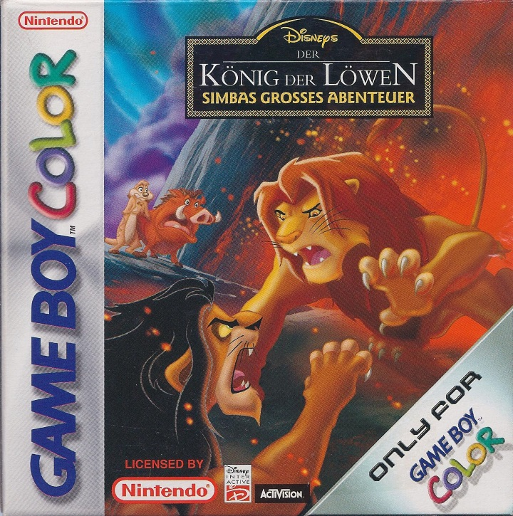 Lion King The - Simba's Mighty Adventure — box-2D (DE)