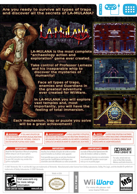 La-mulana — box-2D-back (US)