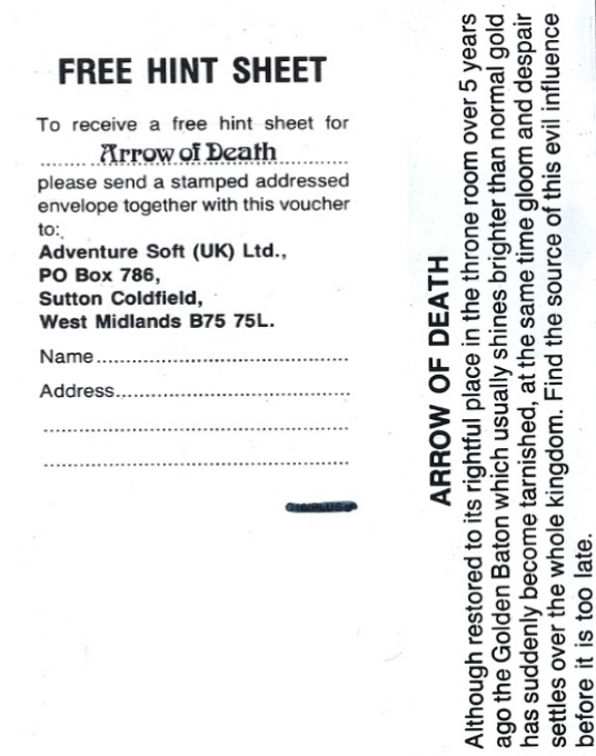 Arrow of Death: Part II — box-2D-back (EU)