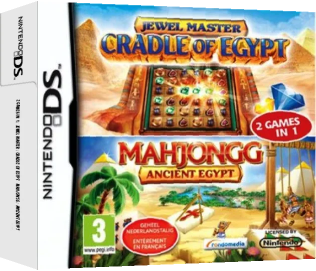 2 Games in 1 - Jewel Master - Cradle of Egypt + Mahjongg - Ancient Egypt — box-3D (EU)