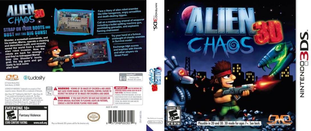 Alien Chaos 3D — box-texture (US)