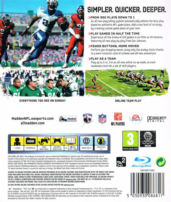 Madden NFL 11 — box-2D-back (EU)