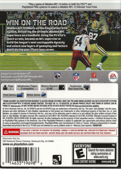 Madden 13 — box-2D-back (US)