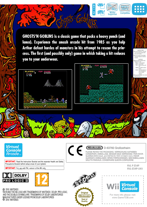 Ghosts 'n Goblins — box-2D-back (EU)