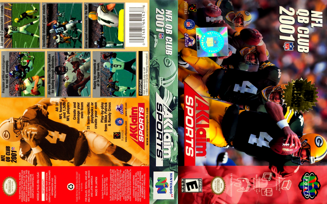 NFL QB Club 2001 — box-texture (US)