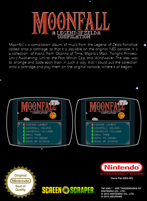 Moonfall - A Legend of Zelda Compilation — box-2D-back (SS)