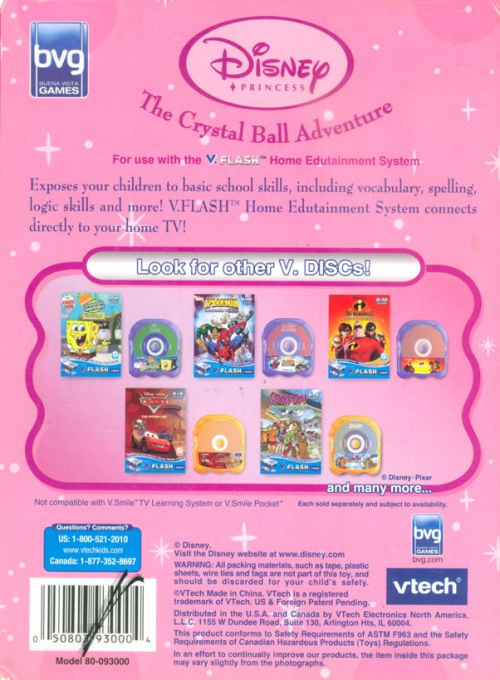 Disney Princess - The Crystal Ball Adventure — box-2D-back (US)
