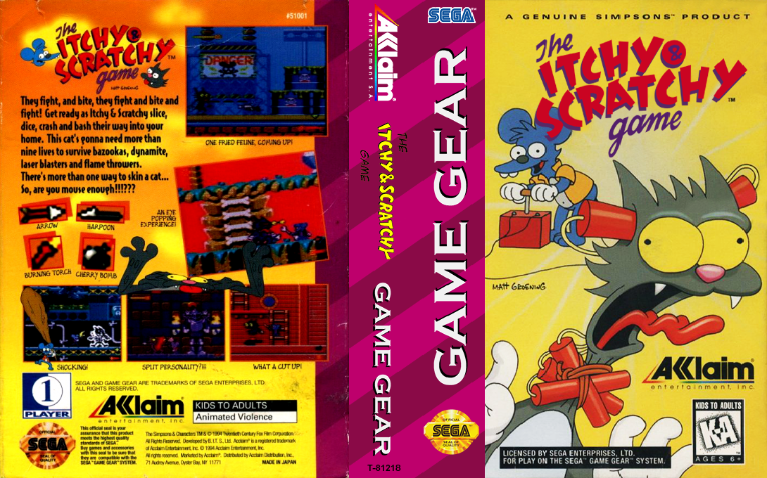 Itchy And Scratchy Game, The — box-texture (US)