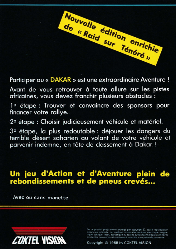 Cap Sur Dakar — box-2D-back (FR)