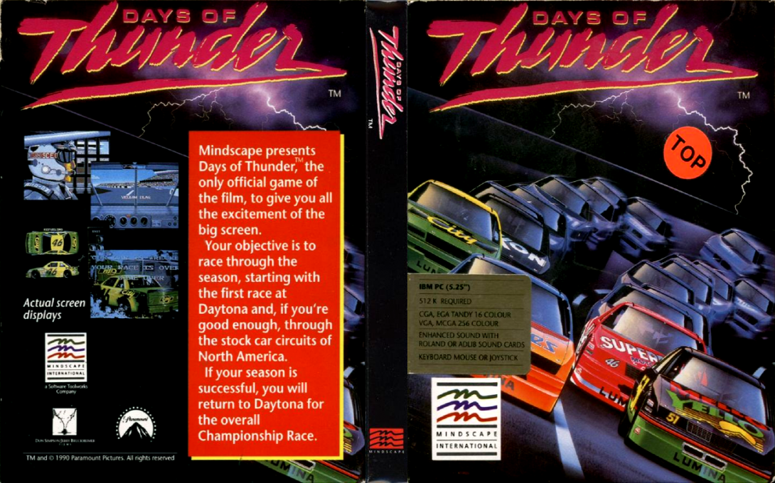 Days Of Thunder — box-texture (EU)