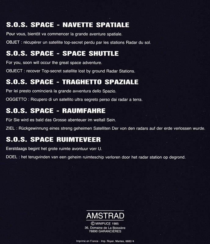 S.O.S. Space — box-2D-back (EU)