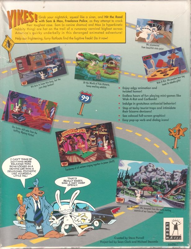 Sam And Max Hit The Road — box-2D-back (US)