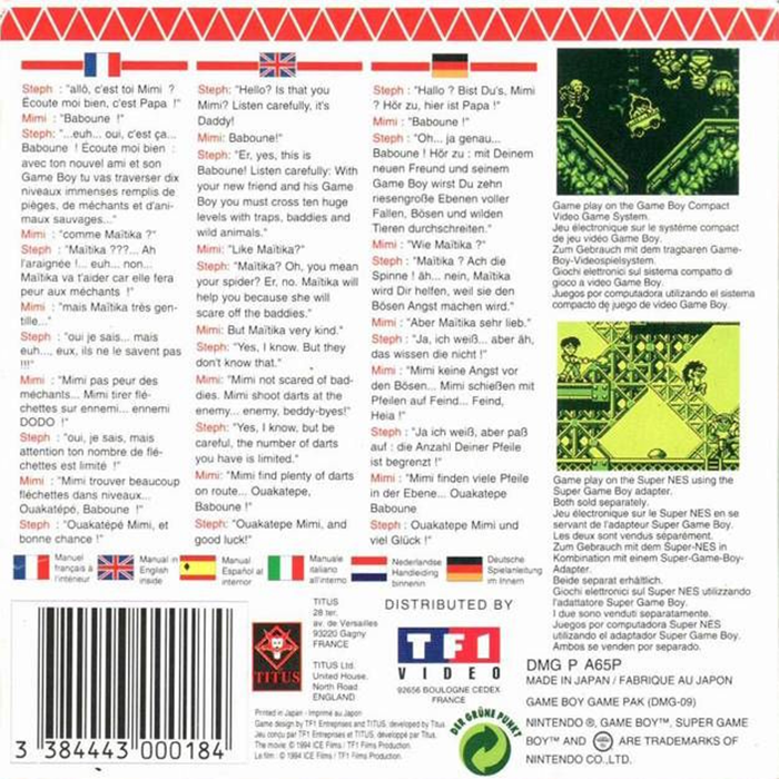 Un Indien Dans La Ville — box-2D-back (EU)