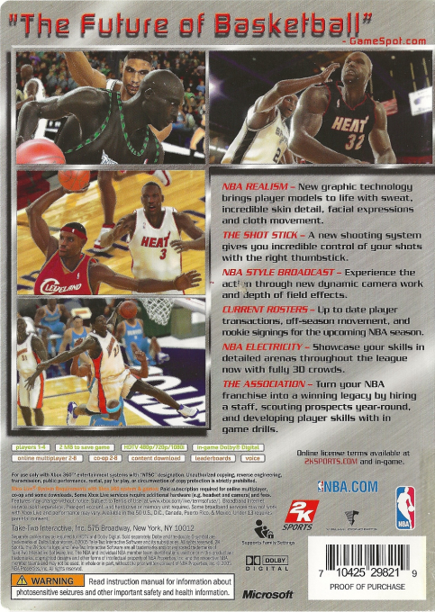 NBA 2K6 — box-2D-back (US)