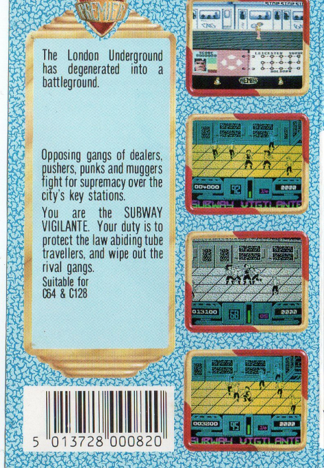 Subway Vigilante — box-2D-back (EU)