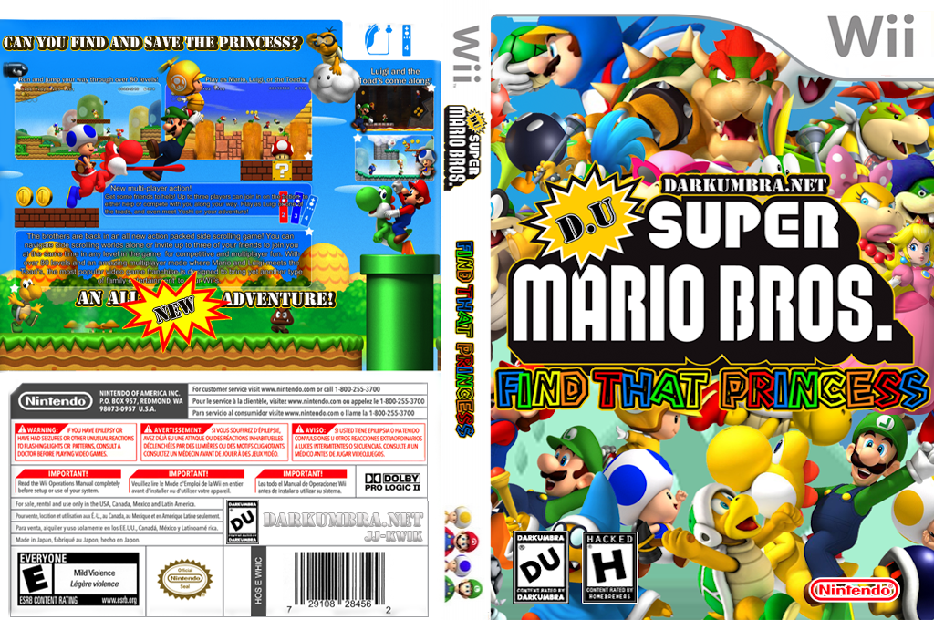 DU Super Mario Bros - Find That Princess — box-texture (US)