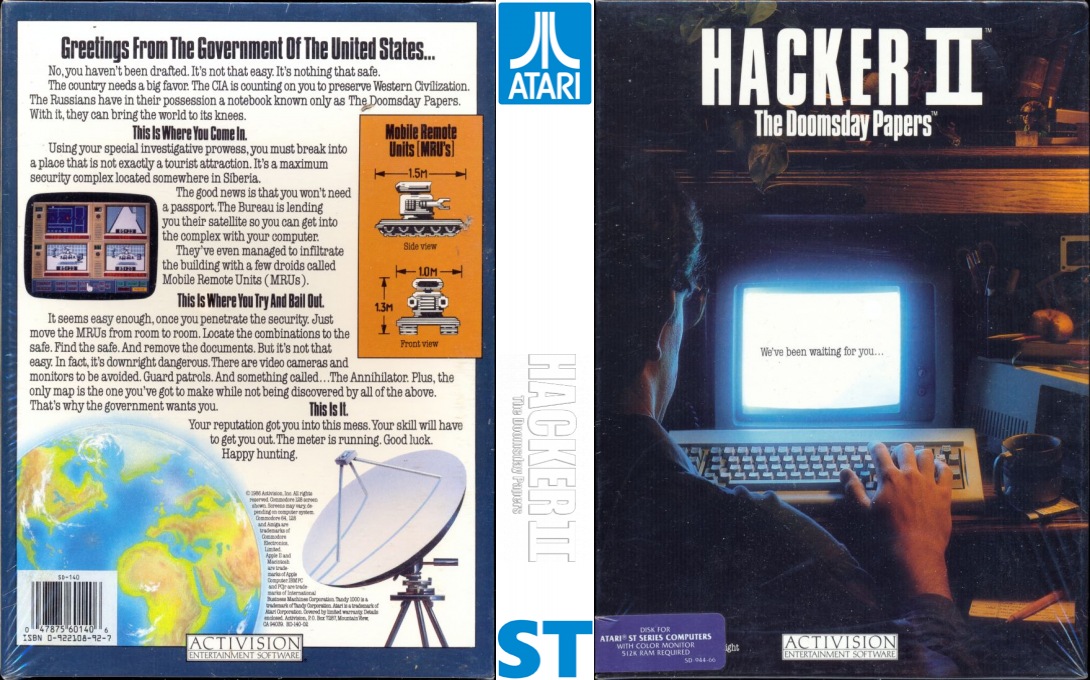 Hacker II - The Doomsday Papers — box-texture (US)