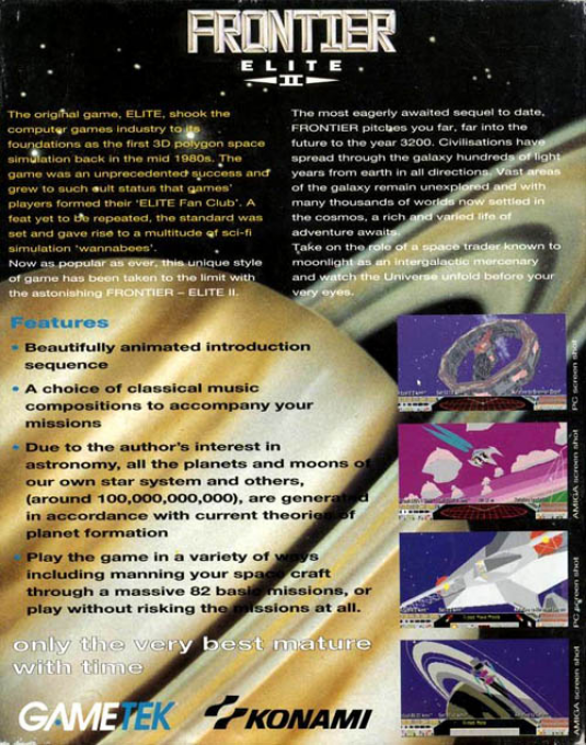 Frontier - Elite 2 — box-2D-back (EU)