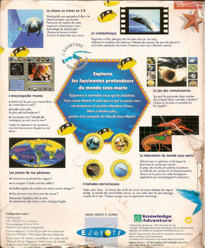 Undersea Adventure — box-2D-back (FR)