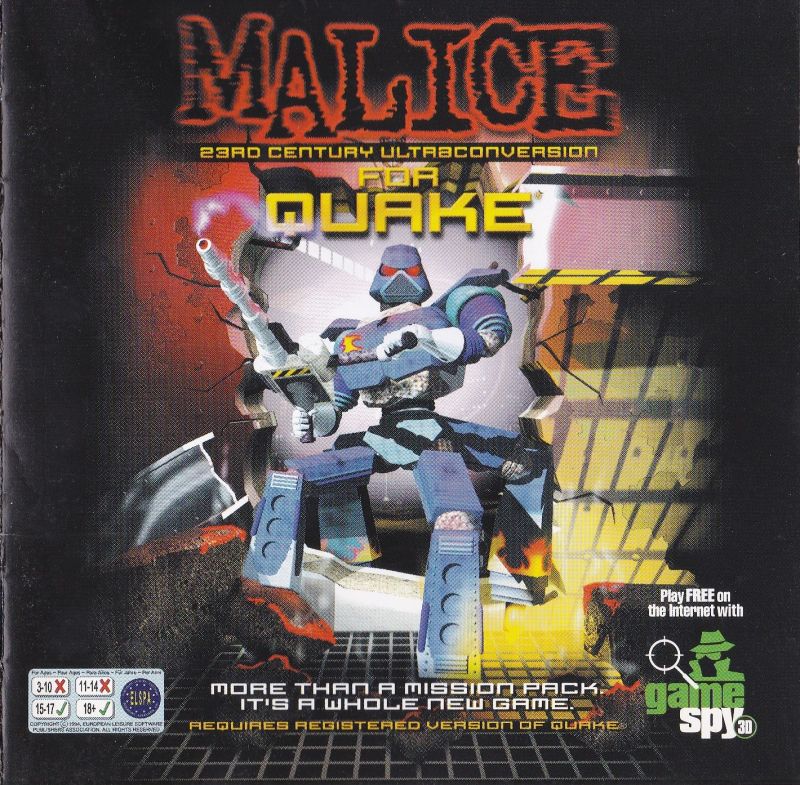 Malice - 23rd Century Ultraconversion for Quake — box-2D (UK)