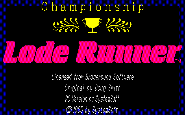 Championship Lode Runner — sstitle (JP)
