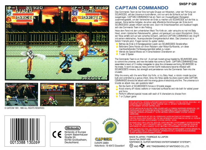 Captain Commando — box-2D-back (EU)