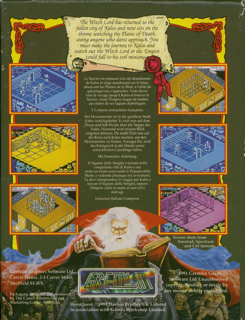 Hero Quest : Return of the Witchlord — box-2D-back (EU)