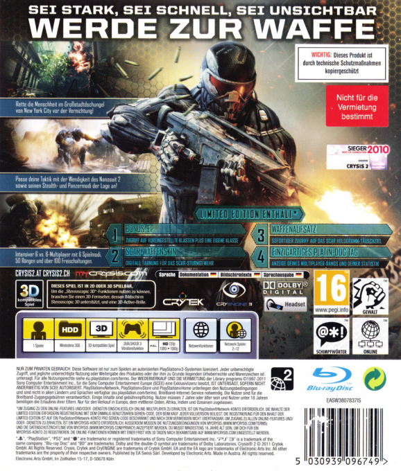 Crysis 2 — box-2D-back (DE)