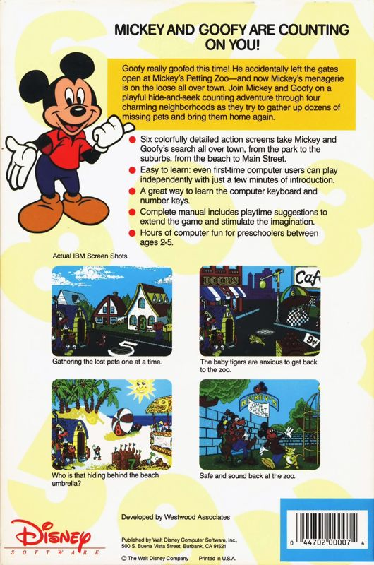 Mickey's Runaway Zoo — box-2D-back (US)