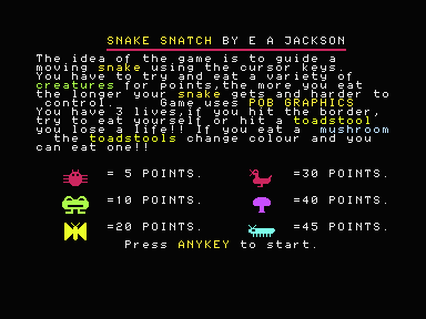 Snake Snatch — sstitle (WOR)