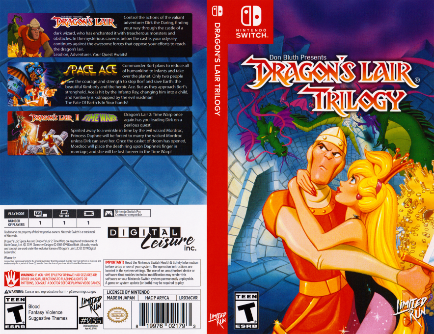 Dragon's Lair Trilogy — box-texture (US)
