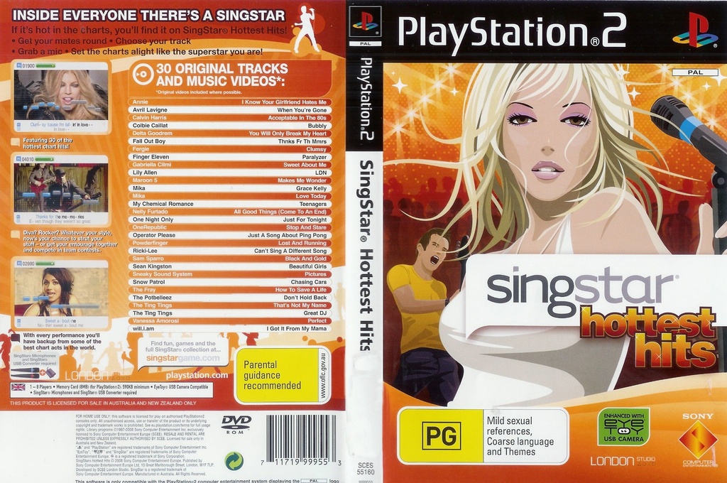 SingStar Hottest Hits — box-texture (WOR)