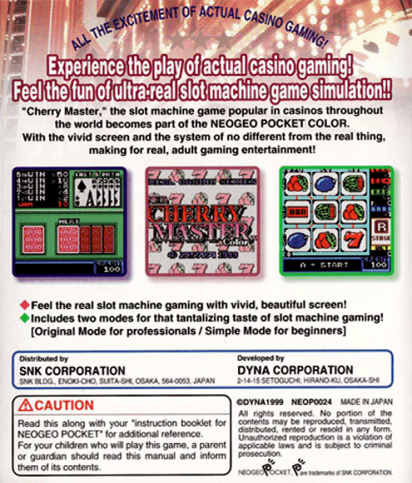 Neo Cherry Master Color - Pocket Casino Series — box-2D-back (EU)
