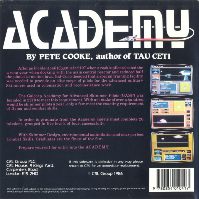Academy - Tau Ceti II — box-2D-back (CUS)