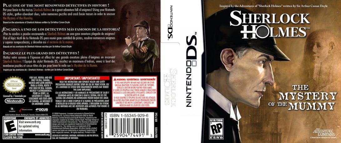 Sherlock Holmes DS - The Mystery of the Mummy — box-texture (US)