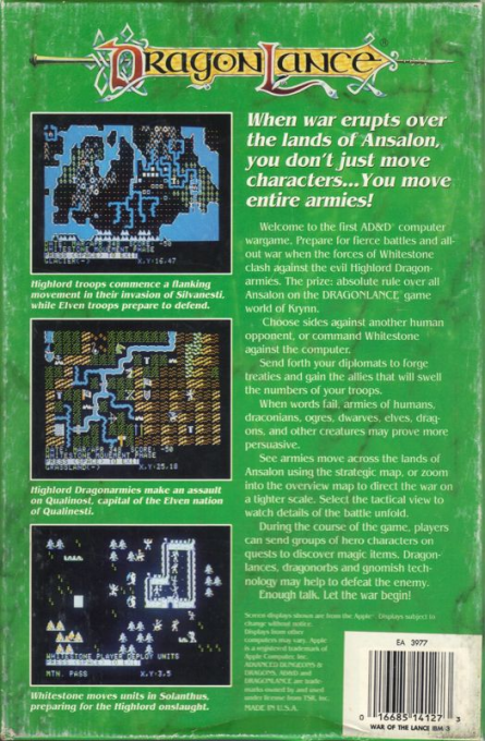 War Of The Lance — box-2D-back (US)