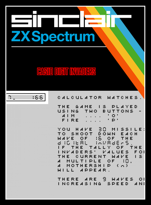 CASIO Digit Invaders box art