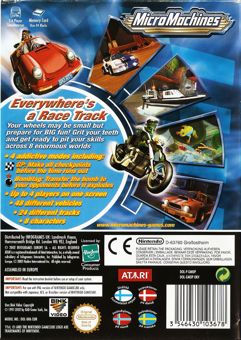 Micro Machines — box-2D-back (EU)
