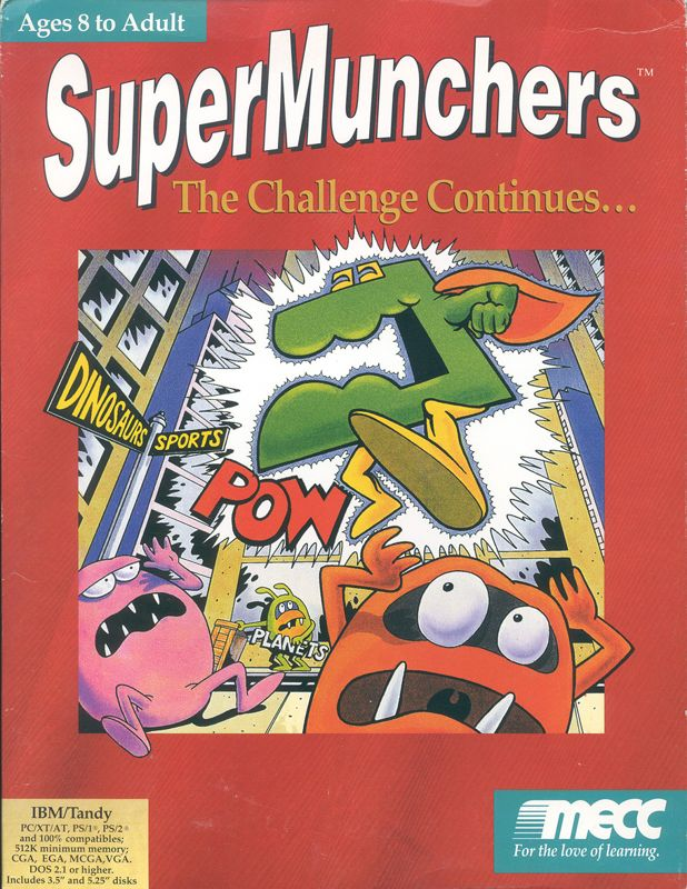Super Munchers - The Challenge Continues... box art