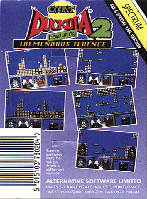 Count Duckula 2 Featuring Tremendous Terence — box-2D-back (EU)